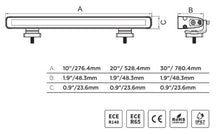 画像をギャラリービューアに読み込む, Go Rhino Xplor Flash Series Sgl Multi Function LED Light Bar (Track Mount) 10in. - Blk