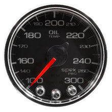 画像をギャラリービューアに読み込む, Autometer Spek-Pro Gauge Oil Temp 2 1/16in 300f Stepper Motor W/Peak &amp; Warn Blk/Chrm