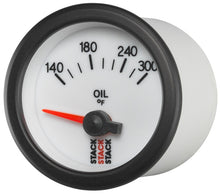 画像をギャラリービューアに読み込む, Autometer Stack 52mm 140-300 Deg F 1/8in NPTF Electric Oil Temp Gauge - White