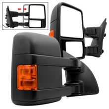 画像をギャラリービューアに読み込む, xTune Pair G2 Ford Superduty 99-07 Heated Amber Signal Telescoping Mirrors MIR-FDSD99S-G2-PW-AM-SET