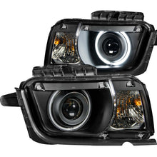 画像をギャラリービューアに読み込む, ANZO 2010-2013 Chevrolet Camaro Projector Headlights w/ Halo Black (CCFL)