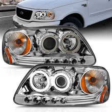 画像をギャラリービューアに読み込む, ANZO 1997.5-2003 Ford F-150 Projector Headlights w/ Halo Chrome 1pc