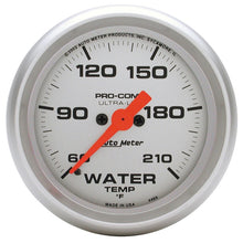 画像をギャラリービューアに読み込む, Autometer Ultra-Lite 52mm 60-210 Deg F Electronic Water Temp Gauge