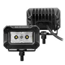 画像をギャラリービューアに読み込む, Go Rhino Xplor Bright Series Rectangle LED Flood Light Kit (Surface/Thread Std Mnt) 3x2 - Blk (Pair)