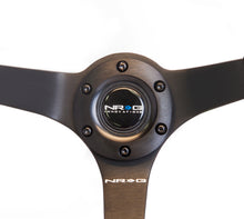 画像をギャラリービューアに読み込む, NRG Reinforced Steering Wheel (350mm / 3in. Deep) Blk Suede w/Blk BBall Stitch (Odi Bakchis Edition)
