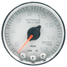 画像をギャラリービューアに読み込む, Autometer Spek-Pro Gauge Nitrous Press 2 1/16in 1600psi Stepper Motor W/Peak &amp; Warn Slvr/Chrm