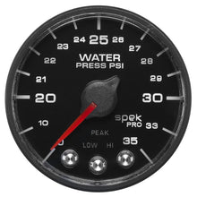 画像をギャラリービューアに読み込む, Autometer Spek-Pro - Nascar 2-1/16in Water Press 0- 35 psi Bfb Sp