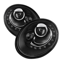 画像をギャラリービューアに読み込む, Spyder Volkswagen Beetle 06-10 Projector Headlights DRL LED Black PRO-YD-VB06-DRL-BK