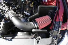 画像をギャラリービューアに読み込む, JLT 15-17 Ford Mustang V6 Black Textured Cold Air Intake Kit w/Red Filter