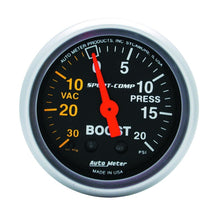 画像をギャラリービューアに読み込む, Autometer Sport-Comp 52mm 20 PSI Mechanical Boost Gauge