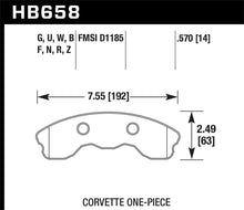 画像をギャラリービューアに読み込む, Hawk DTC-80 10-11 Chevy Corvette Grand Sport / 06-08 Corvette Z06 (1 piece) Front Race Brake Pads