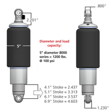 画像をギャラリービューアに読み込む, Ridetech HQ Series Rear ShockWaves 5in Travel 5in dia Rolling Sleeve .625 Bearing/.625 Bearing