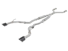画像をギャラリービューアに読み込む, aFe Takeda 2.5in 304 SS Cat-Back Exhaust System w/ Carbon Fiber Tips 16-18 Infiniti Q50 V6-3.0L (tt)