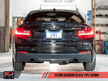 画像をギャラリービューアに読み込む, AWE Tuning BMW F22 M235i / M240i Touring Edition Axle-Back Exhaust - Diamond Black Tips (102mm)