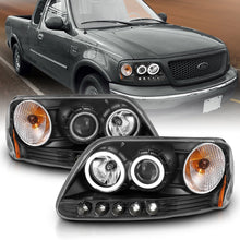 画像をギャラリービューアに読み込む, ANZO 1997-2003 Ford F-150 Projector Headlights w/ Halo Black (CCFL)