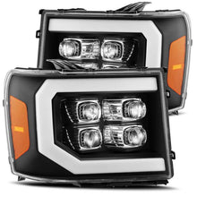 画像をギャラリービューアに読み込む, AlphaRex 07-13 GMC 1500HD NOVA LED Proj Headlight Plank Style Gloss Blk w/Activ Light/Seq Signal/DRL
