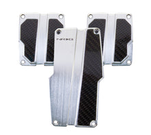 画像をギャラリービューアに読み込む, NRG Brushed Aluminum Sport Pedal M/T - Silver w/Black Carbon
