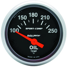画像をギャラリービューアに読み込む, Autometer Sport-Comp 52mm SSE 100-250F Oil Temperature Gauge