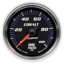 画像をギャラリービューアに読み込む, Autometer Cobalt 52mm 100 PSI Electric Oil Pressure Gauge