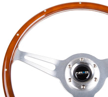 画像をギャラリービューアに読み込む, NRG Classic Wood Grain Steering Wheel (365mm) Wood w/Metal Accents &amp; Polished Alum. 3-Spoke Center
