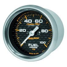 画像をギャラリービューアに読み込む, Autometer Carbon Fiber 52mm 100 PSI Electronic Fuel Pressure Gauge