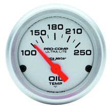 画像をギャラリービューアに読み込む, Autometer Ultra-Lite 52mm 100-250 Deg F Electronic Oil Temperature Gauge