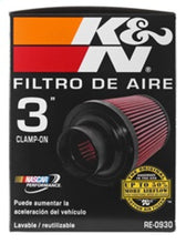 画像をギャラリービューアに読み込む, K&amp;N Universal Rubber Filter - Round Tapered 6in Base OD x 3in Flange ID x 6in H