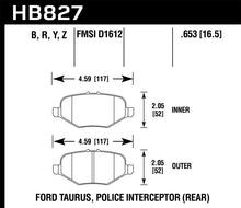 画像をギャラリービューアに読み込む, Hawk 13-16 Ford Taurus SHO HPS 5.0 Rear Brake Pads