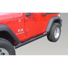 画像をギャラリービューアに読み込む, Rugged Ridge 4 1/4-In Oval Side Step Black 07-18 Jeep Wrangler JK
