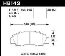 画像をギャラリービューアに読み込む, Hawk 97-01 Honda Prelude Blue 9012 Street Front Brake Pads