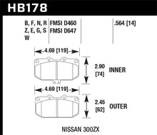 画像をギャラリービューアに読み込む, Hawk 06-07 WRX / 89-96 Nissan 300ZX / 89-93 Skyline GT-R Performance Ceramic Front Pads