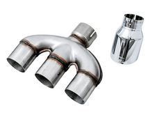 画像をギャラリービューアに読み込む, AWE Tuning 17-20 Honda Civic Si 1.5L Turbo Dual-to-Triple Tip Conversion Kit - Chrome Silver Tip