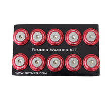 画像をギャラリービューアに読み込む, NRG Fender Washer Kit w/Rivets For Plastic (Red) - Set of 10
