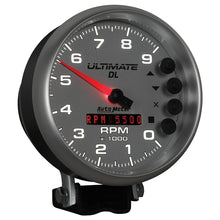 画像をギャラリービューアに読み込む, AutoMeter Gauge Tach 5in. 9K RPM Pedestal Datalogging Ultimate Dl Playback Silver