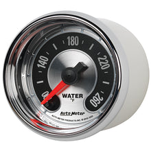 画像をギャラリービューアに読み込む, Autometer American Muscle 52mm Full Sweep Electric 100-260 Deg F Water Temperature Gauge