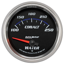 画像をギャラリービューアに読み込む, Autometer Cobalt 66mm 100-250 Degree F Electric Water Temperature Gauge