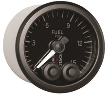 画像をギャラリービューアに読み込む, Autometer Stack 52mm 0-15 PSI 1/8in NPTF Male Pro-Control Fuel Pressure Gauge - Black