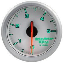 画像をギャラリービューアに読み込む, Autometer Airdrive 2-1/6in Tachometer Gauge 0-5K RPM - Silver