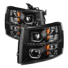 画像をギャラリービューアに読み込む, xTune Chevy Silverado 1500/2500/3500 07-13 LED Halo Projector Headlights Black PRO-JH-CSIL07-CFB-BK