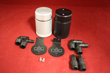 画像をギャラリービューアに読み込む, J&amp;L Oil Separator 3.0 Base Kit - Black Anodized (Incl 2 Brackets &amp; 6 Fittings)