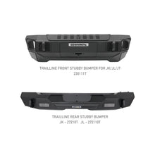 画像をギャラリービューアに読み込む, Go Rhino 07-20 Jeep Wrangler JL/JLU/JK/JKU/Gladiator JT Trailline Front Stubby Bumper