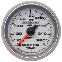 画像をギャラリービューアに読み込む, Autometer Ultra-Lite II 52mm 100-260 Deg F Full Sweep Electric Water Temperature Gauge