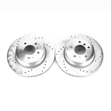 画像をギャラリービューアに読み込む, Power Stop 08-13 BMW 135i Rear Evolution Drilled &amp; Slotted Rotors - Pair