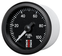 画像をギャラリービューアに読み込む, Autometer Stack 52mm 0-100 PSI 1/8in NPTF Male Pro Stepper Motor Fuel Pressure Gauge - Black