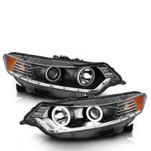 画像をギャラリービューアに読み込む, ANZO 2009-2012 Acura TSX Projector Headlights w/ Halo Black (CCFL) (HID Compatible)