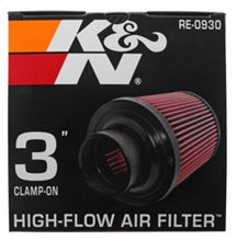 画像をギャラリービューアに読み込む, K&amp;N Universal Rubber Filter - Round Tapered 6in Base OD x 3in Flange ID x 6in H