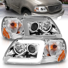 画像をギャラリービューアに読み込む, ANZO 1997-2003 Ford F-150 Projector Headlights w/ Light Bar Chrome Housing