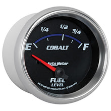画像をギャラリービューアに読み込む, AutoMeter Gauge Fuel Level 2-5/8in. 73 Ohm(e) to 10 Ohm(f) Elec Cobalt