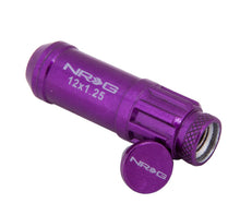 画像をギャラリービューアに読み込む, NRG 700 Series M12 X 1.25 Steel Lug Nut w/Dust Cap Cover Set 21 Pc w/Locks &amp; Lock Socket - Purple