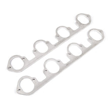 画像をギャラリービューアに読み込む, Stainless Works Big Block Ford Flat Tall Oval Port Header 304SS Exhaust Flanges 2-1/4in Primaries